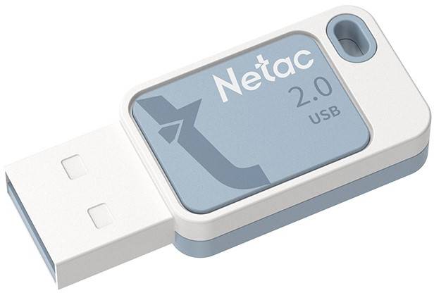 64Gb Netac UA31 NT03UA31N-064G-20BL, USB2.0, White/Blue