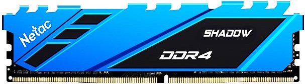 Оперативная память 8Gb Netac Shadow Blue NTSDD4P26SP-08B, DDR IV, PC-21300, 2666MHz
