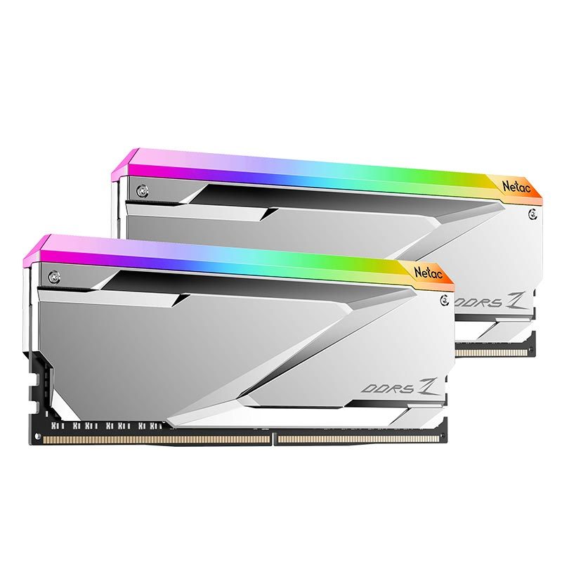 Оперативная память 32Gb Netac Z RGB Silver NTZED5P66DP-32S, DDR V, PC-52800, 6600MHz, kit 2x16Gb