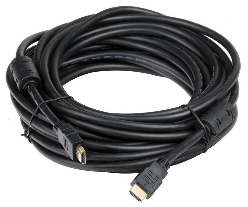 Кабель HDMI (19M) - HDMI (19M), 10м, Ningbo HDMI-10M-MG, черный