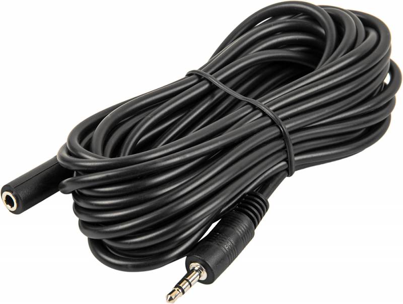 Кабель удлинитель Jack3.5 (M) - Jack3.5 (F), 5м, Ningbo JAAC003-5 черный