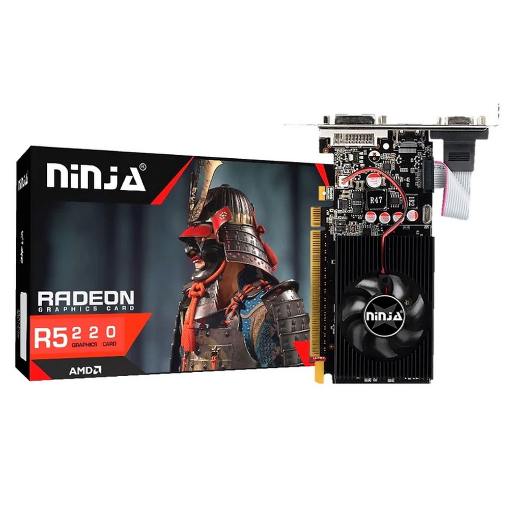 Видеокарта Radeon R5 220, 2Gb GDDR3 64bit, Ninja (Sinotex) AFR522023F, RTL