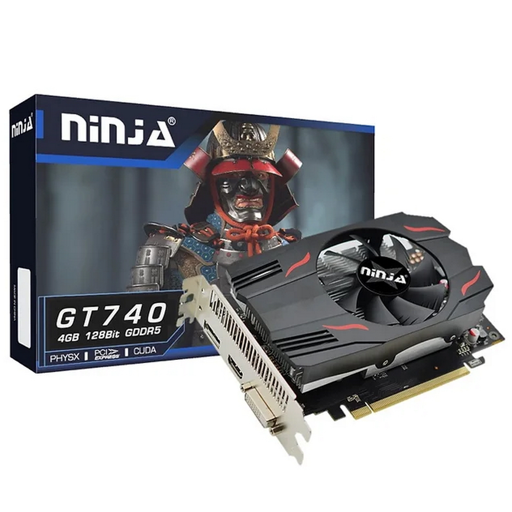 Видеокарта GeForce GT 740, 4Gb GDDR5 128bit, Ninja (Sinotex) NF74NP045F, RTL