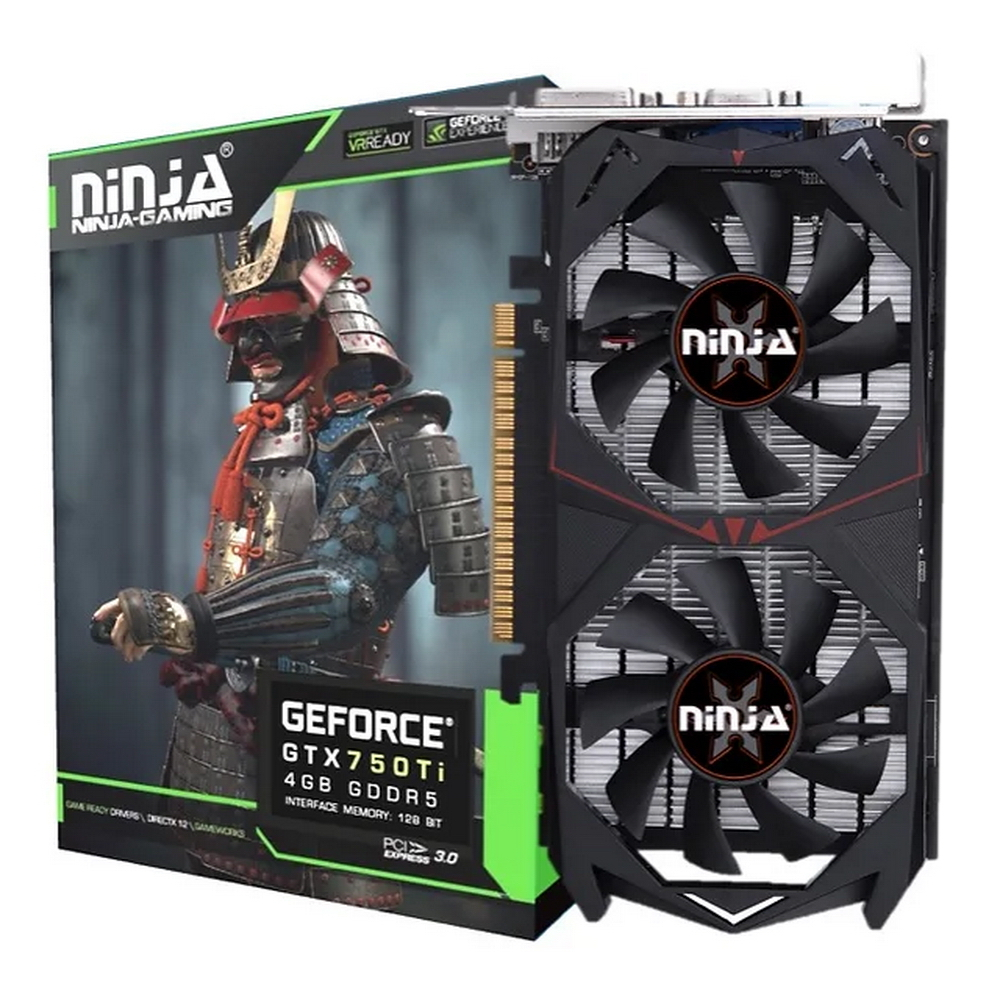 Видеокарта GeForce GTX 750 Ti, 4Gb GDDR5 128bit, Ninja (Sinotex) NF75TI045F, RTL