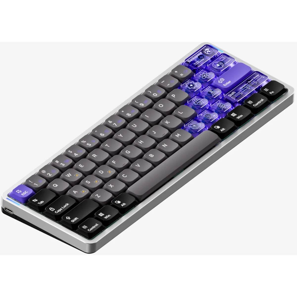 Клавиатура Nuphy AIR60 HE (Air60HE-SS-JPRO) (Low-Profile Magnetic Jade Pro Switch)