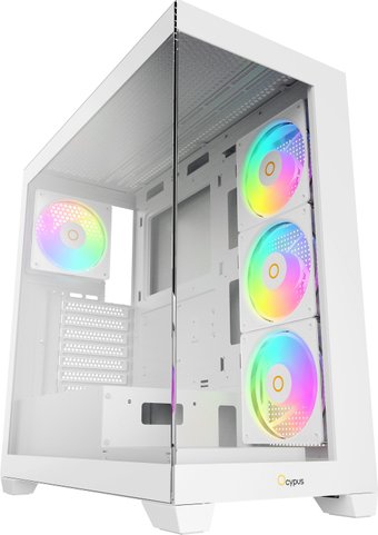 Корпус Ocypus Gamma C72 WH ARGB (Gamma C72 WH ARGB), без БП, ATX (Уценка, царапина на передней панели)