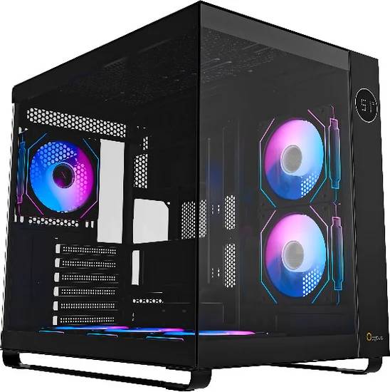 Корпус Ocypus Iota C70 ARGB Black (Iota-C70-BKD600XX-GL), без БП, ATX
