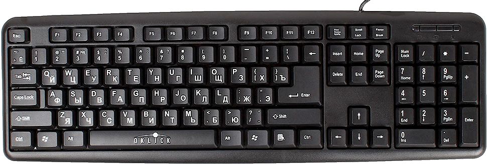 Клавиатура Oklick 180M, PS/2, черный