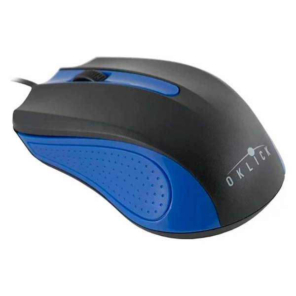 Мышь Oklick 225M, USB, черный-синий