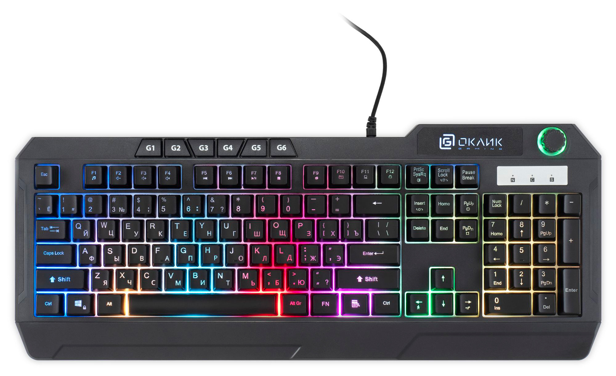 Клавиатура Oklick 715G черный