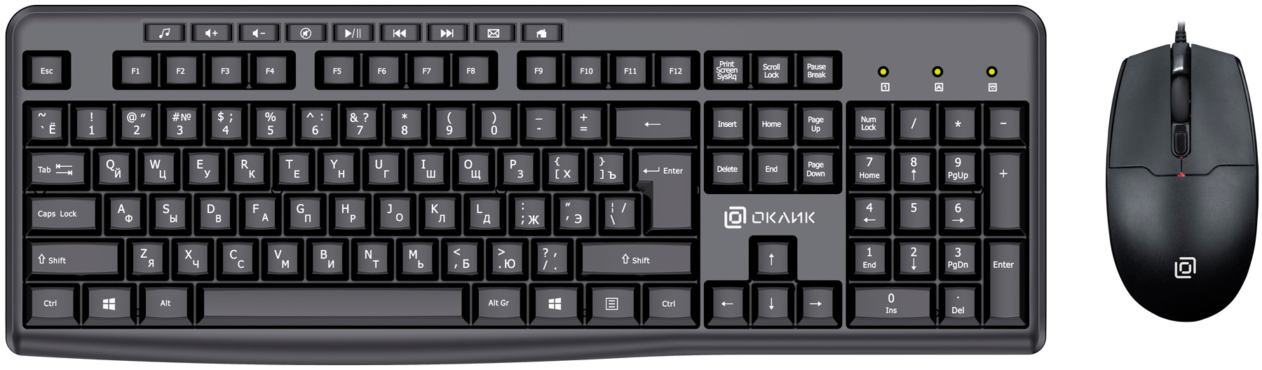Набор Oklick S650 черный