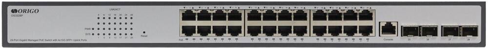 Коммутатор ORIGO OS3228P/250W/A1A, 24xLAN 1Gbps, 4xSFP+, PoE