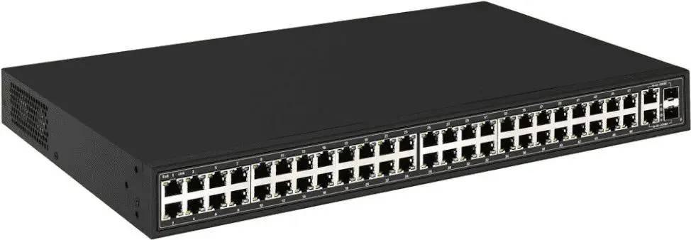 Коммутатор Osnovo SW-64822(700W), 50xLAN 100Mbps, 2xCombo (1Gbps/SFP), PoE