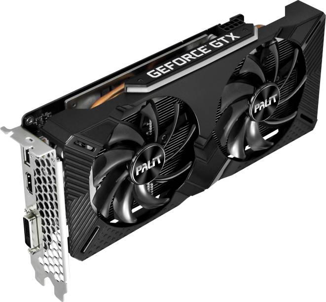 Видеокарта GeForce GTX 1660 Ti, 6Gb GDDR6 192bit, Palit Dual NE6166T018J9-1160C, RTL