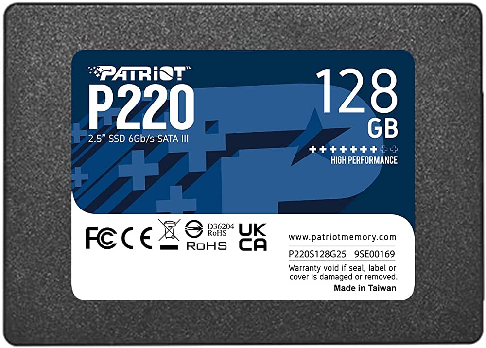 128Gb SSD Patriot P220 P220S128G25, 2.5", (550/480), SATA III