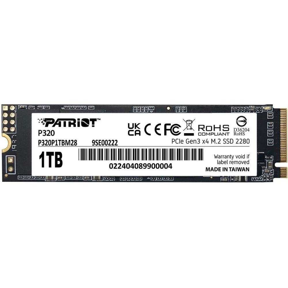 1Tb SSD Patriot P320 P320P1TBM28, (3000/2200), NVMe M.2