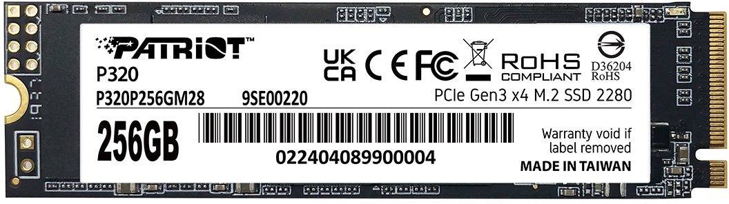 256Gb SSD Patriot P320 P320P256GM28, (2200/1200), NVMe M.2