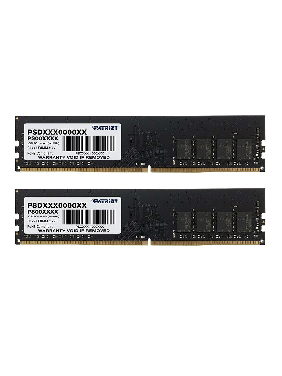 Оперативная память 16Gb Patriot Signature PSD416G3200K, DDR IV, PC-25600, 3200MHz, kit 2x8Gb