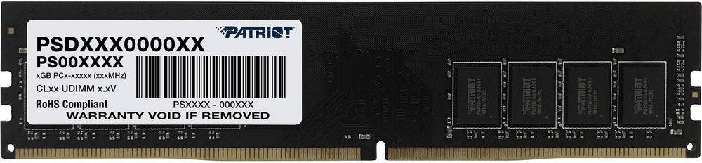 Оперативная память 8Gb Patriot Signature PSD48G32002, DDR IV, PC-25600, 3200MHz