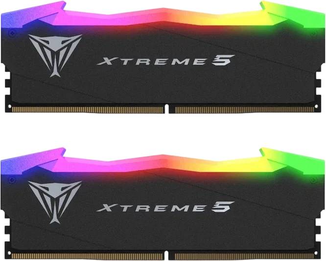 Оперативная память 32Gb Patriot Viper Xtreme 5 RGB PVXR532G60C30K, DDR V, PC-48000, 6000MHz, kit 2x16Gb
