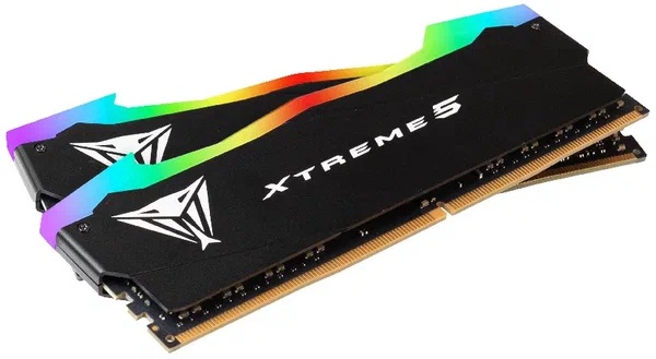 Оперативная память 32Gb Patriot Viper Xtreme 5 RGB PVXR532G78C38K, DDR V, PC-62400, 7800MHz, kit 2x16Gb