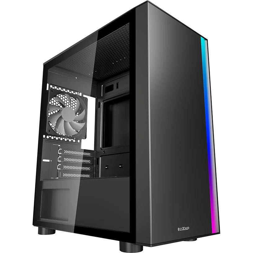 Корпус PcCooler LM300 ARGB BK, без БП, mATX