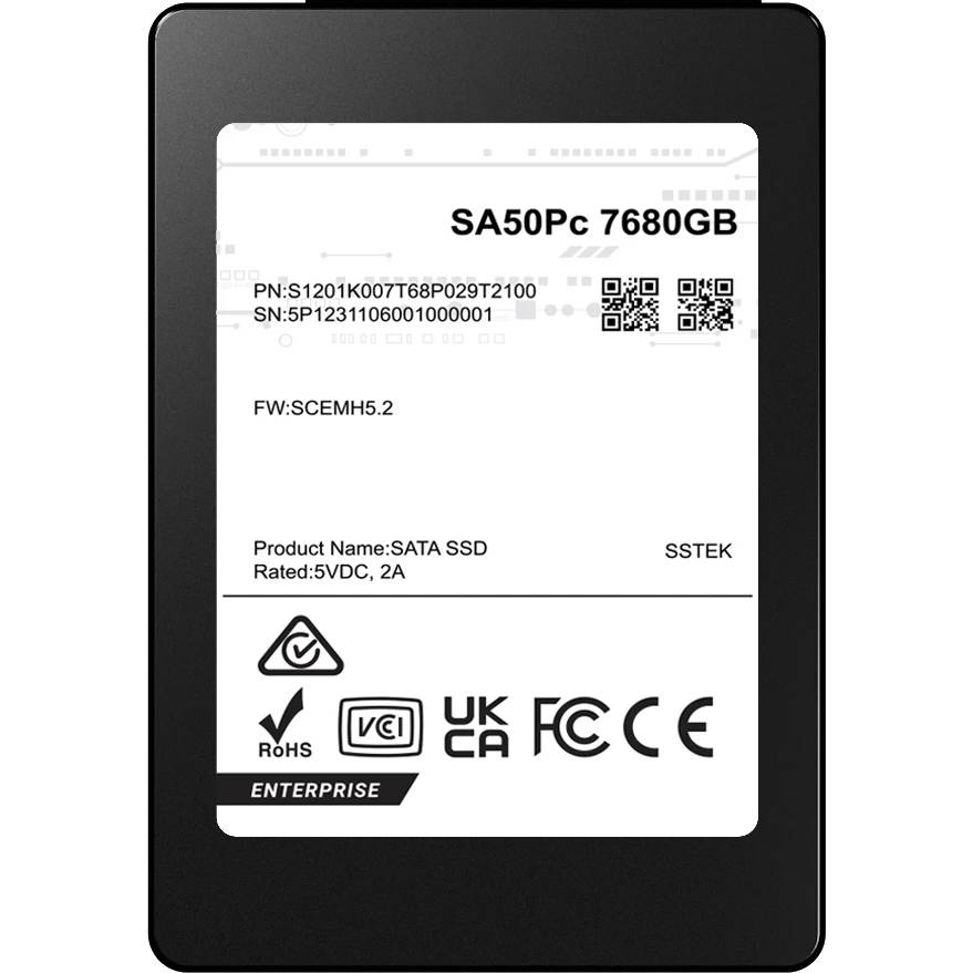7.68Tb SSD Phison SA50Pc S1201K007T68P029T2100, 2.5", (530/500), SATA III, OEM