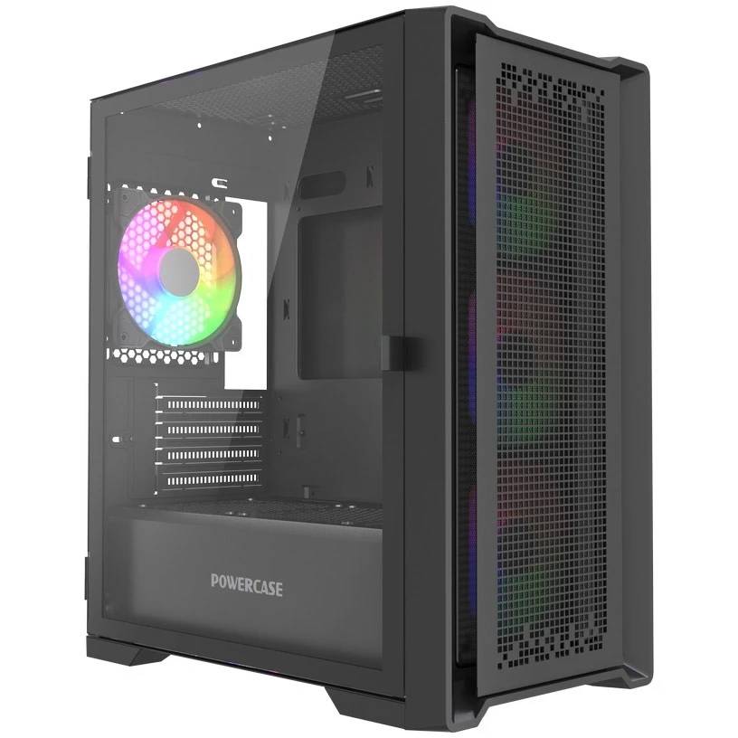 Корпус Powercase ByteFlow Micro Black LE CAMBFB-A4-LE, без БП, mATX