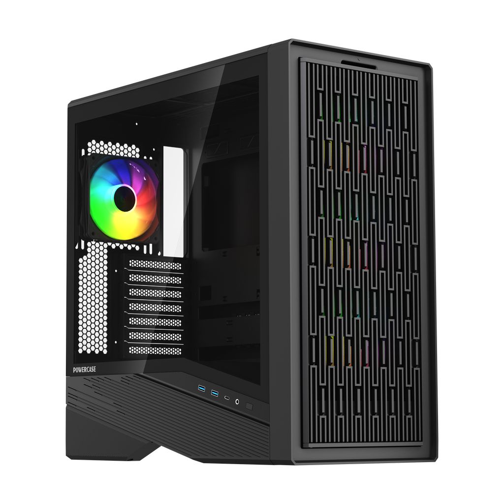 Корпус Powercase Intro ARGB CJ235IB-A4, без БП, ATX