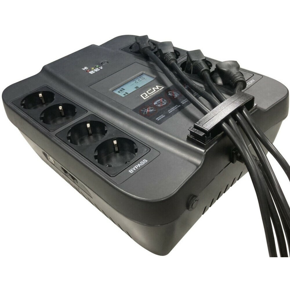 ИБП PowerCom Spider SPD-1100U LCD USB, 1000VA (4 + 4 Schuko)