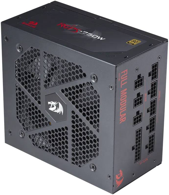 Блок питания 750Вт, Redragon RGPS-750W, 80 Plus Gold, APFC, ATX (70488)