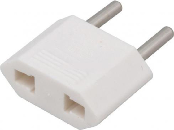 Переходник 220V (US) - 220V (EU), Rexant 11-1041, белый