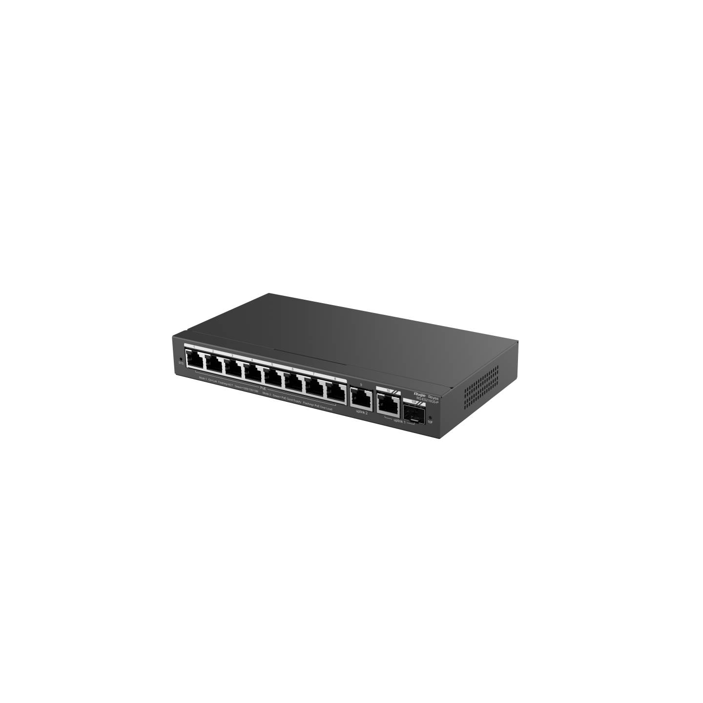 Коммутатор Reyee RG-ES210GS-P, 10xLAN 1Gbps, PoE