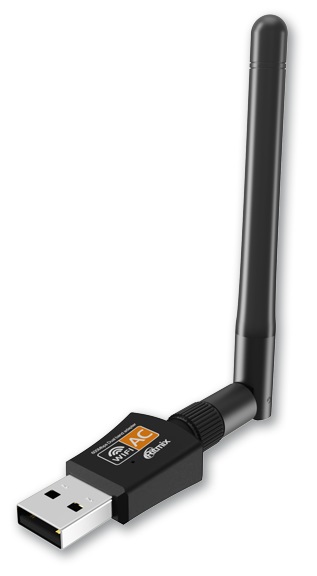 Сетевая карта Wi-Fi, Ritmix RWA-250, 2.4/5GHz, 583MBps, USB