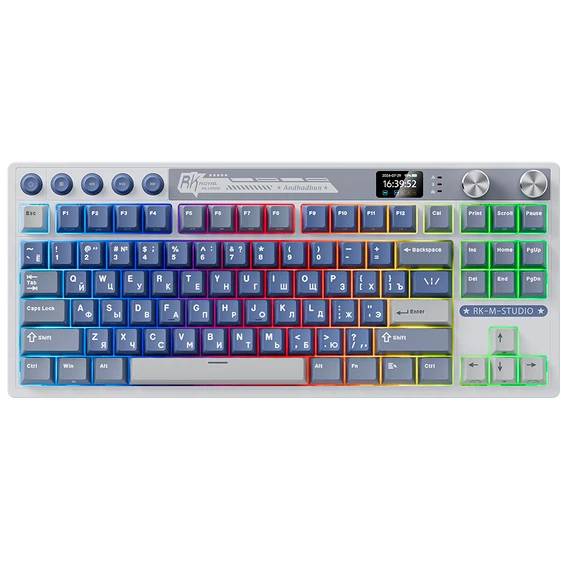 Клавиатура Royal Kludge M87 Ocean Blue (Cream switch)