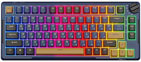 Клавиатура Royal Kludge RK-H81 RGB Star Night (USB/Bluetoth, Sky Cyan switch)
