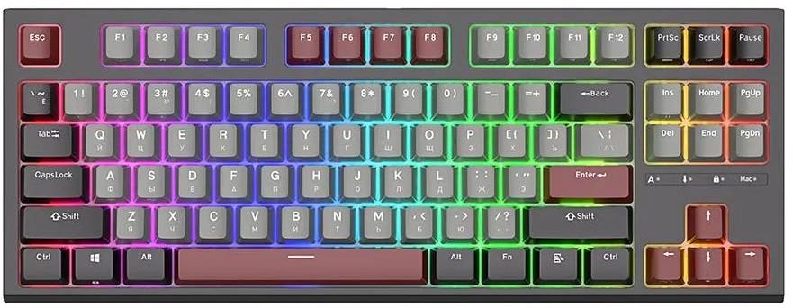 Клавиатура Royal Kludge RK-R87 Black (USB, Brown switch)