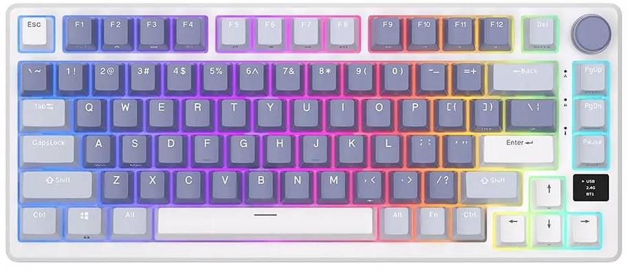 Клавиатура Royal Kludge RKM75 Ocean Blue (USB, Silver switch)