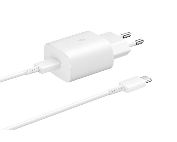 Зарядное устройство Samsung EP-TA800XWEGWW, USB Type-C, белый