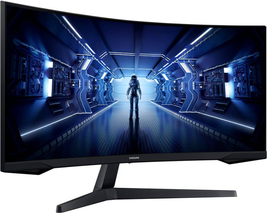 Монитор 34" Samsung Odyssey G5 C34G55TWWP, 3440x1440, VA, 165Hz (HDMI, DP) (LC34G55TWWPXEN)