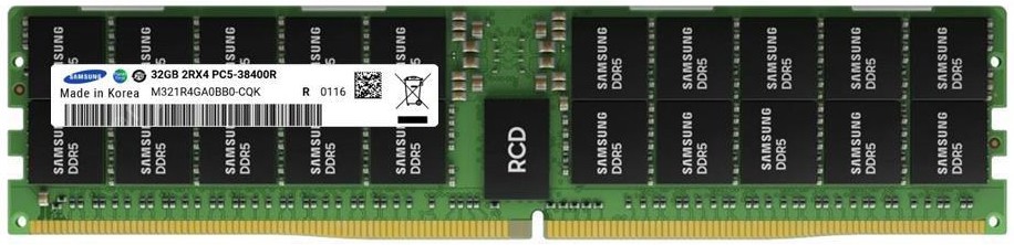 Серверная оперативная память 32Gb Samsung M321R4GA0BB0-CQK, DDR V, PC-38400, 4800MHz, ECC Reg