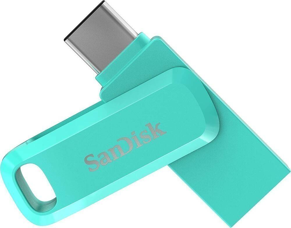64Gb SanDisk Ultra Dual Drive Go SDDDC3-064G-G46G, USB3.1/USB Type-C, бирюзовый