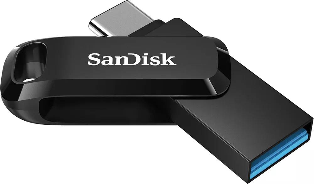 128Gb SanDisk Ultra Dual Drive Go SDDDC3-128G-G46, USB3.1/USB Type-C, Black