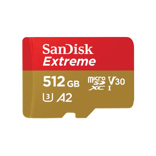 Карта памяти 512Gb SanDisk Extreme SDSQXAV-512G-GN6MN, SD Micro, SDXC Class 10, UHS-I U3