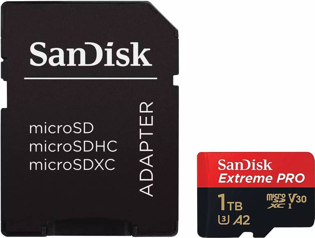Карта памяти 1Tb SanDisk Extreme PRO SDSQXCD-1T00-GN6MA, SD Micro, SDXC Class 10, UHS-I U3 + адаптер