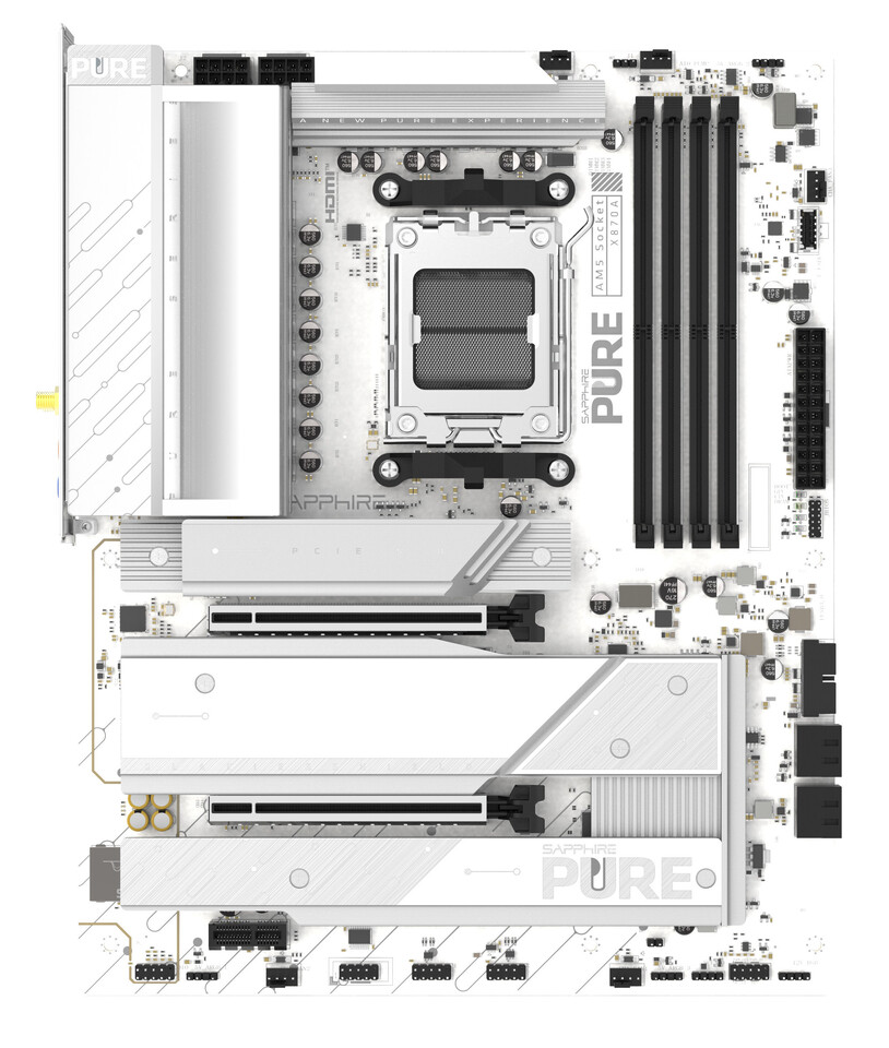 Материнская плата Sapphire X870A PURE WIFI7, AM5, (DP, HDMI), 4xDDR V, ATX