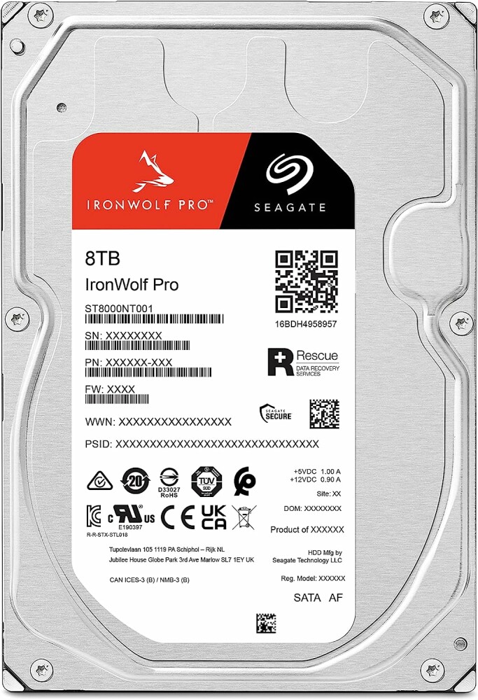 8Tb Seagate Ironwolf Pro ST8000NT001, 7200rpm, 3.5", SATA III, 256Mb