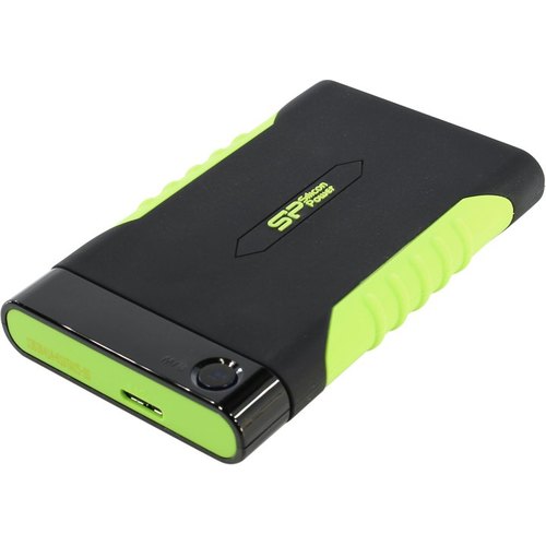Внешний HDD 1Tb Silicon Power Armor A15 SP010TBPHDA15S3K, USB3.0, черный-зелёный