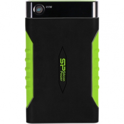 Внешний HDD 2Tb Silicon Power Armor A15 SP020TBPHDA15S3K, USB3.0, Black/Green