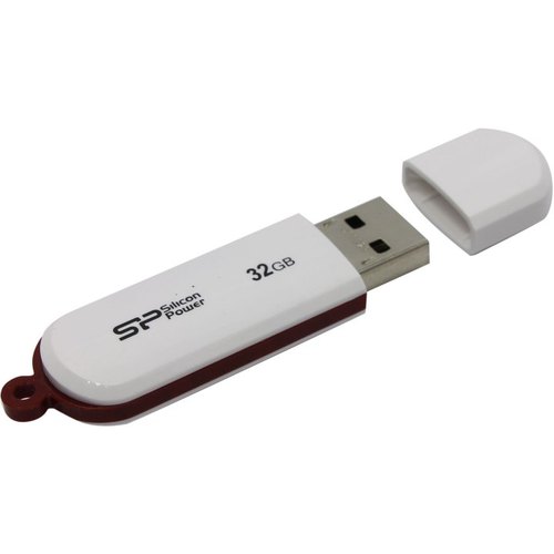 32Gb Silicon Power LuxMini 320 SP032GBUF2320V1W, USB2.0, White